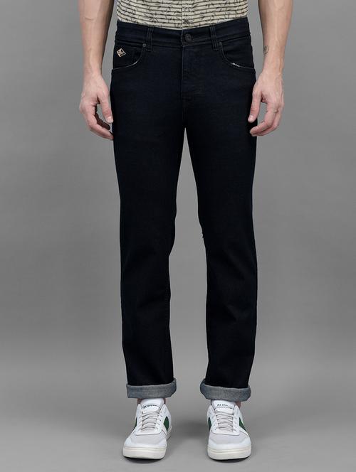 mens straight fit plain jeans - 19825394 - Very Small Image - 1