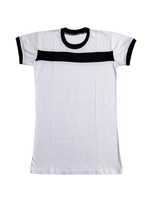 color block round neck t-shirt - 19825926 - Very Small Image - 1