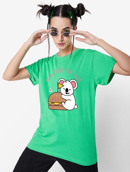 round neck printed tee - 19826472 - Very Small Image - 1