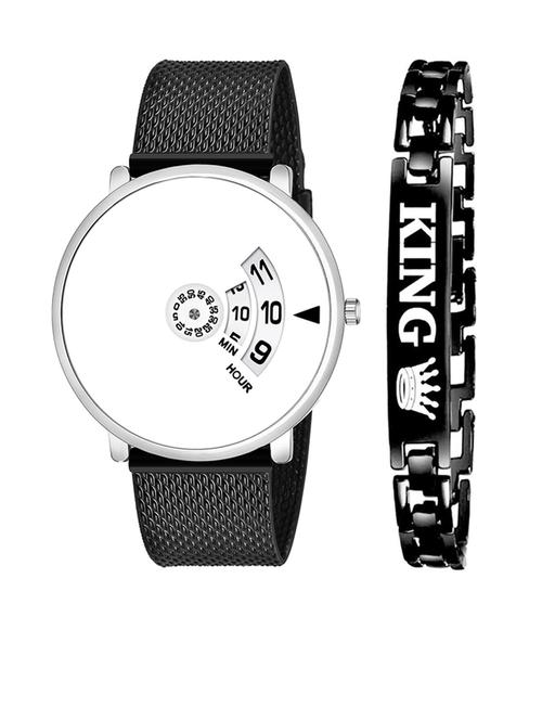 niyatinx men's analog watch with bracelet - 19827524 - Very Small Image - 1