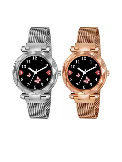 niyatinx women's analog watch & bracelet combo - 19828378 - Very Small Image - 1
