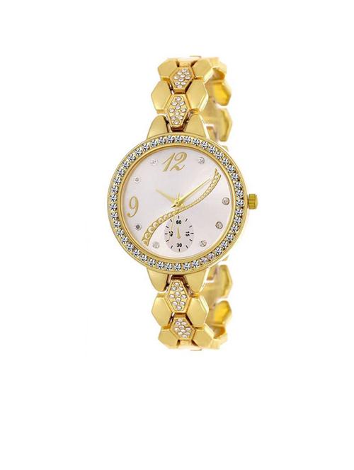 round shape studded analog watch - 19828417 - Very Small Image - 1