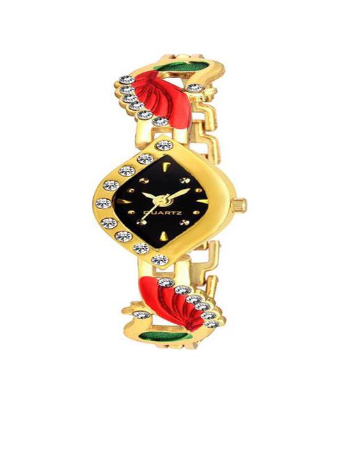 stone-studded strap analog watch - 19828419 - Very Small Image - 1