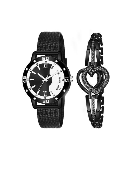 niyatinx women's analog watch & bracelet combo - 19828722 - Very Small Image - 1