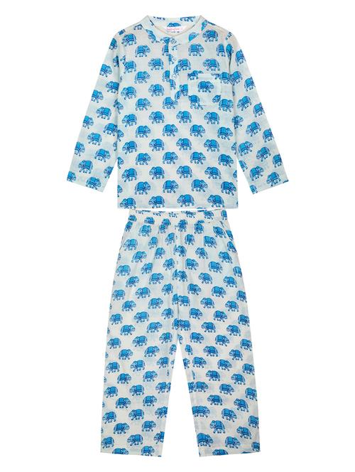 blue printed top & bottom set - 19838246 - Very Small Image - 1