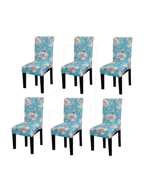 pack of 4 blue printed chair cover - 19839488 - Very Small Image - 1