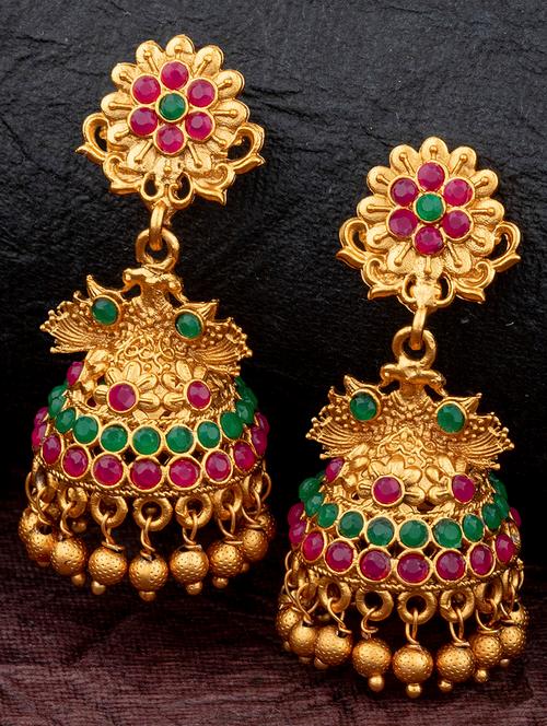 multi colored alloy jhumka earring - 19839893 - Very Small Image - 1