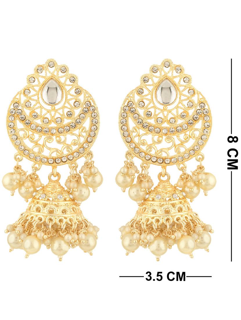 gold alloy jhumka earring - 19839908 - Zoom Image - 3