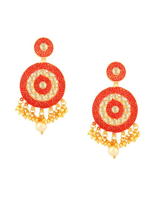 gold alloy chandballi earring - 19839927 - Very Small Image - 1