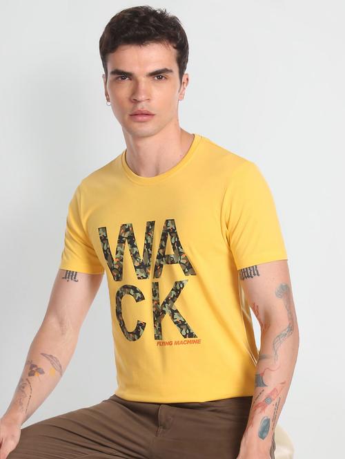 crew neck front print t-shirt - 19840058 - Very Small Image - 1