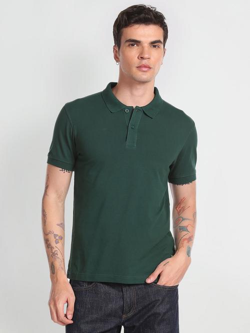 polo neck solid polo t-shirt - 19840144 - Very Small Image - 1