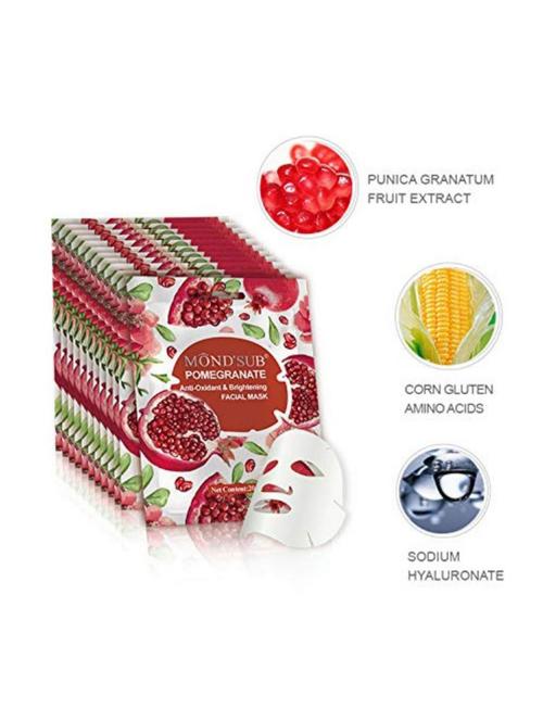 mond'sub pomegranate anti-oxidant face sheet mask -20 ml- pack of 12*20ml - 19843000 - Very Small Image - 1