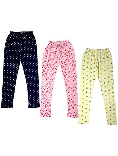 pack of 3 girls printed leggings - 19843236 - Very Small Image - 1