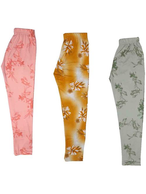 pack of 3 girls printed leggings - 19843310 - Very Small Image - 1