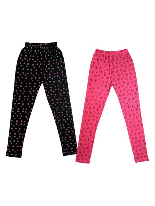 pack of 2 multi colored printed legging - 19845582 - Very Small Image - 1