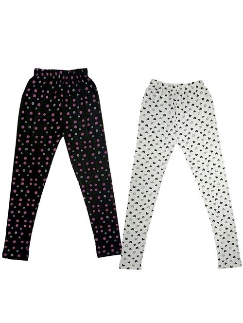 pack of 2 multi colored printed legging - 19845662 - Very Small Image - 1