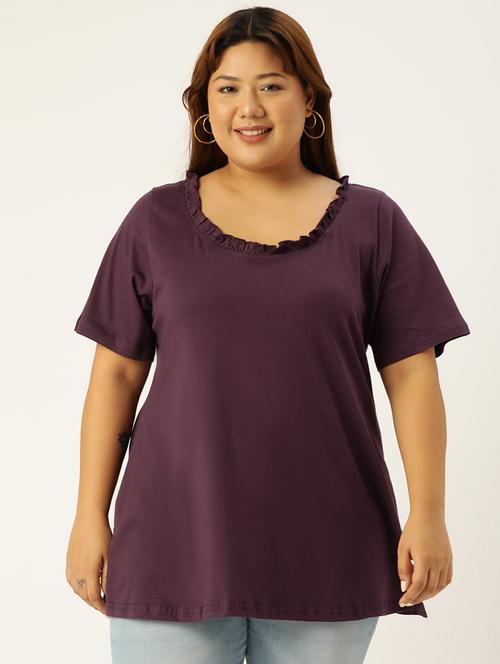 women's plain round neck t-shirt - 19847108 - Very Small Image - 1