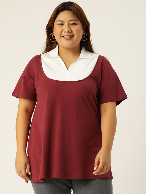 women's straight collared top - 19847124 - Very Small Image - 1