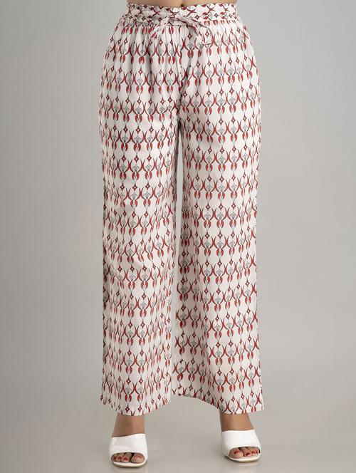 printed wide leg trouser - 19847184 - Very Small Image - 1