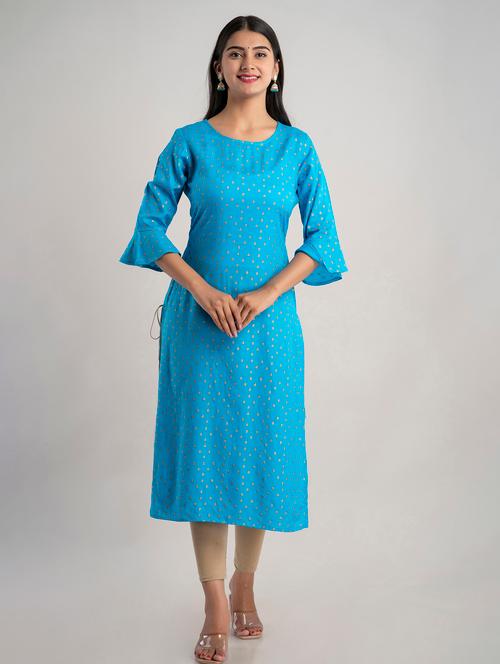 women's straight kurta - 19847222 - Very Small Image - 1