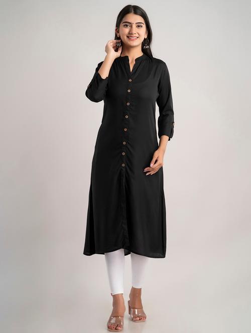 women's straight kurta - 19847250 - Very Small Image - 1