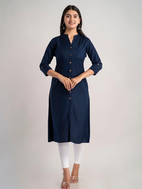 women's straight kurta - 19847266 - Very Small Image - 1