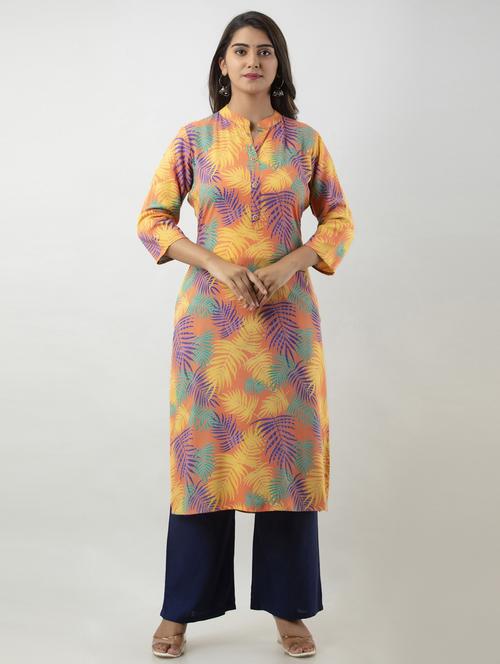 printed kurta palazzo set - 19847434 - Very Small Image - 1