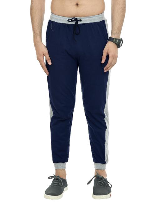 dark blue cotton blend joggers - 19847520 - Very Small Image - 1