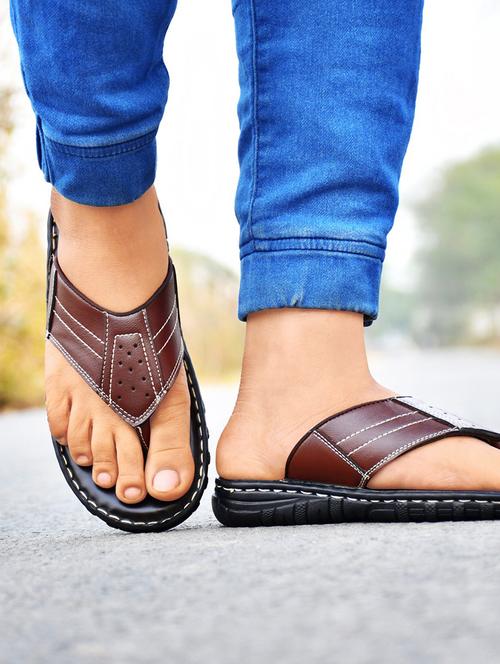 brown synthetic slip on flip flop - 19848675 - Very Small Image - 1