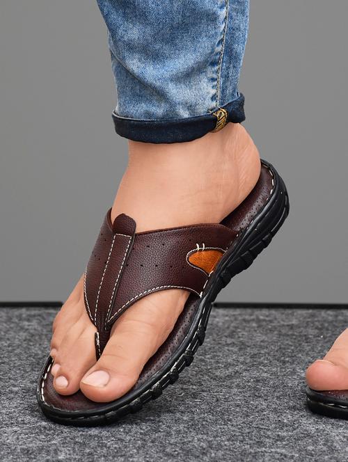 brown synthetic slip on flip flop - 19848688 - Very Small Image - 1