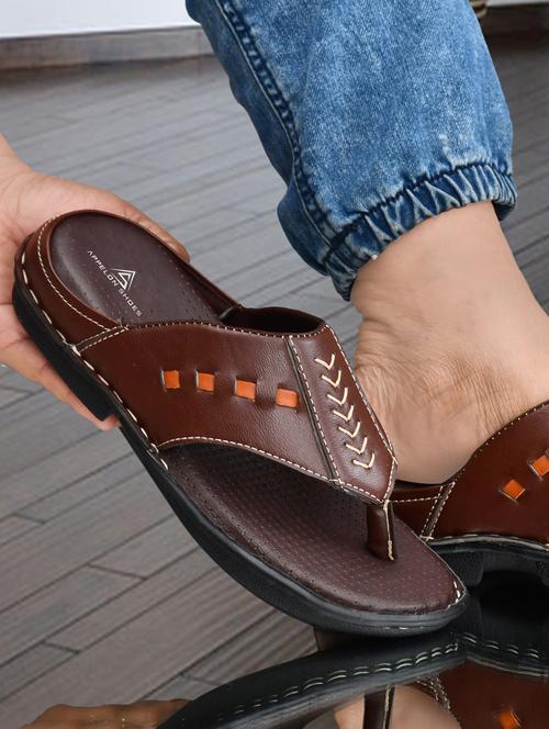 brown synthetic slip on flip flop - 19848703 - Very Small Image - 1