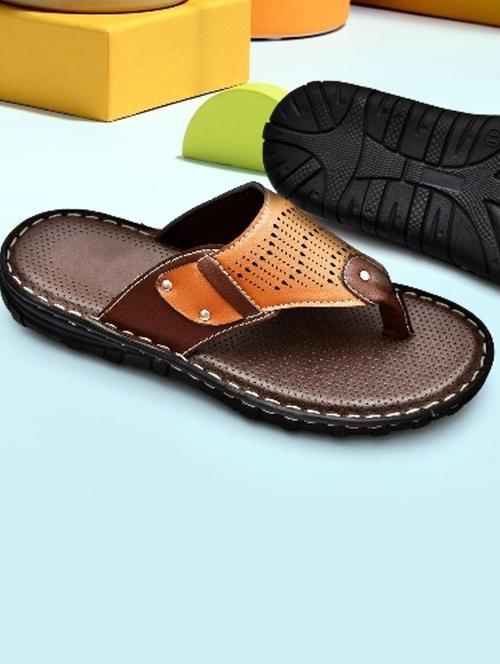 tan synthetic slip on flip flop - 19848731 - Very Small Image - 1