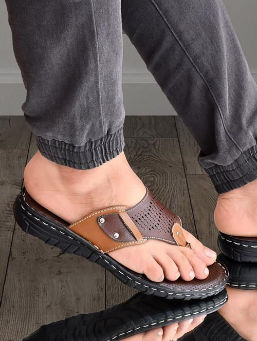 brown synthetic slip on flip flop - 19848738 - Very Small Image - 1