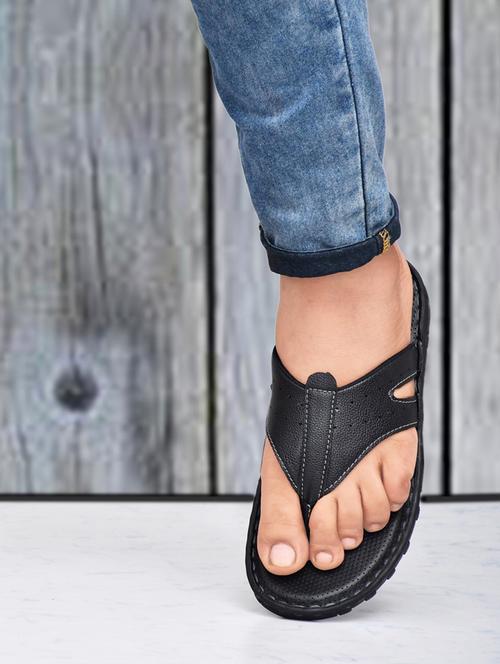 black synthetic slip on flip flop - 19848756 - Very Small Image - 1