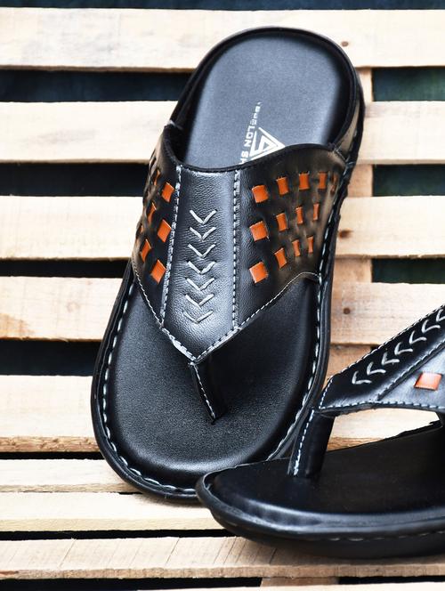 black synthetic slip on flip flop - 19848826 - Very Small Image - 1