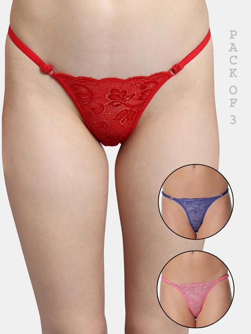 pack of 3 thongs panty - 19849603 - Very Small Image - 1