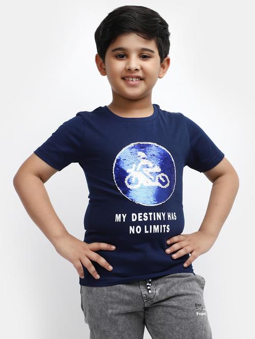 boys printed round neck t-shirt - 19850392 - Very Small Image - 1