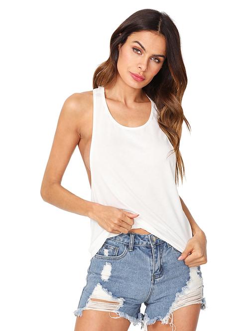 women's tank top round neck top - 19850466 - Very Small Image - 1