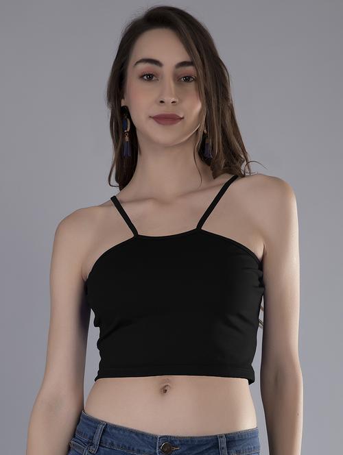 women's crop shoulder strap top - 19850887 - Very Small Image - 1
