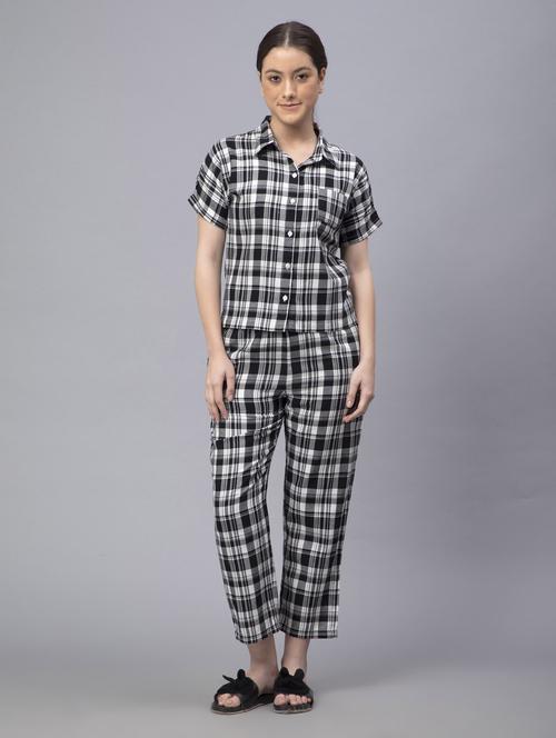 check print nightwear pyjama set  - 19852773 - Very Small Image - 1