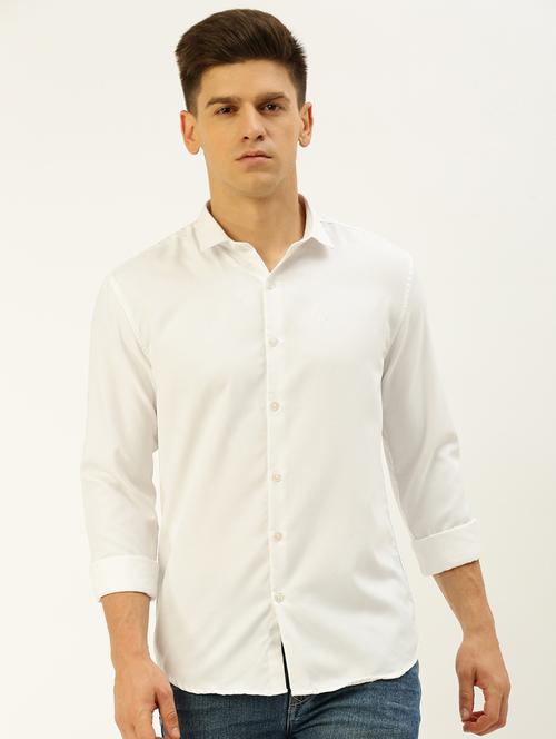 White Cotton Casual Shirt - 19855951 - Very Small Image - 1