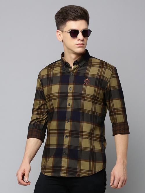 mens checks casual shirt - 19856065 - Very Small Image - 1