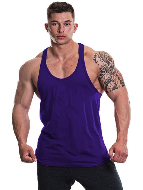 dark blue cotton blend vest - 19858428 - Very Small Image - 1