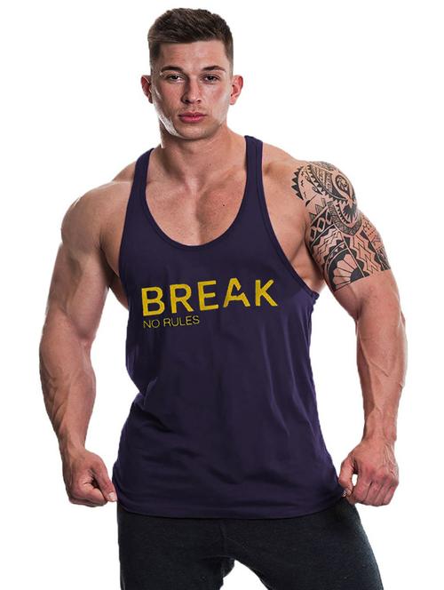 dark blue cotton blend vest - 19858781 - Very Small Image - 1