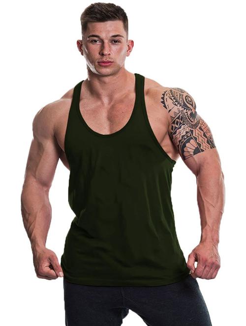 dark green cotton blend vest - 19858985 - Very Small Image - 1