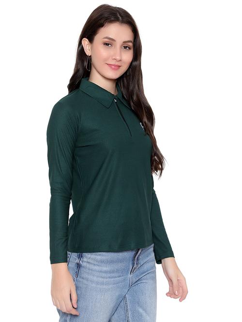 women's plain polo neck t-shirt - 19863621 - Very Small Image - 1