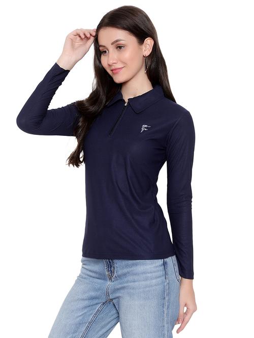 women's plain polo neck t-shirt - 19863637 - Very Small Image - 1
