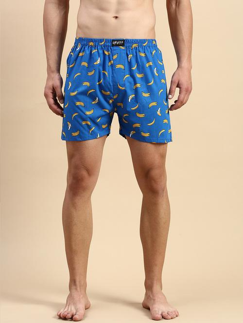 men's banana printed cotton boxers - 19864167 - Very Small Image - 1