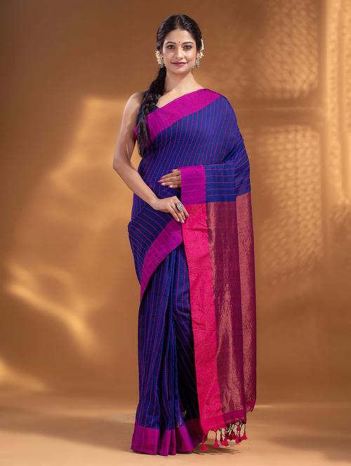 self design woven saree with blouse  - 19866186 - Very Small Image - 1