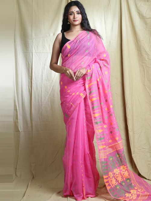 self design woven saree with blouse - 19866400 - Very Small Image - 1